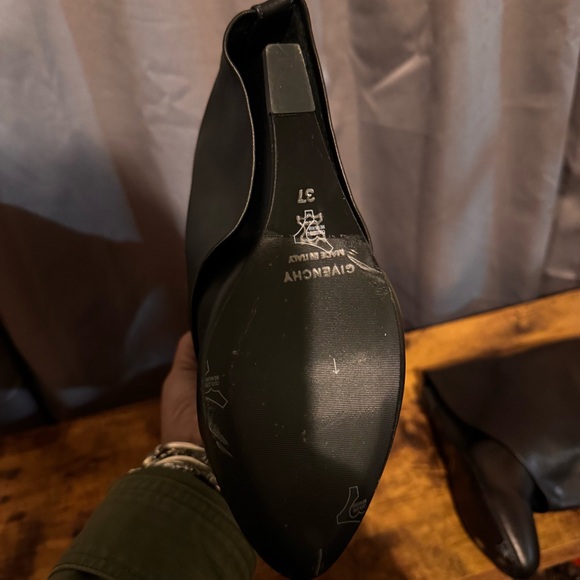 Givenchy Black Heeled Boots with Silver Accent - Picture 4 of 5